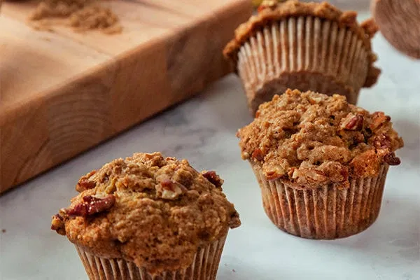 Banana Pecan Crumble Muffins